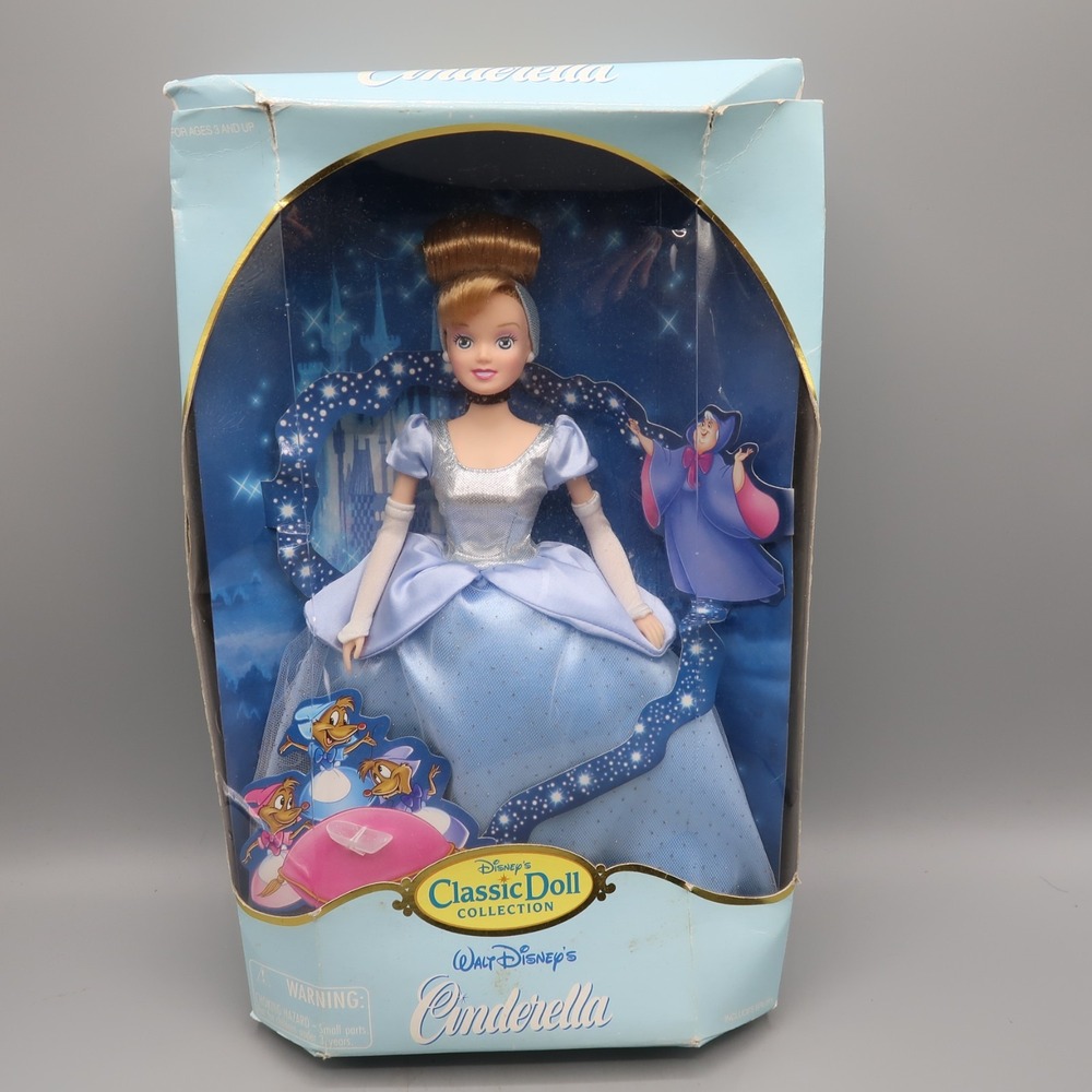 Disney Classic Cinderella Doll Blue Ball Gown in Damaged Box